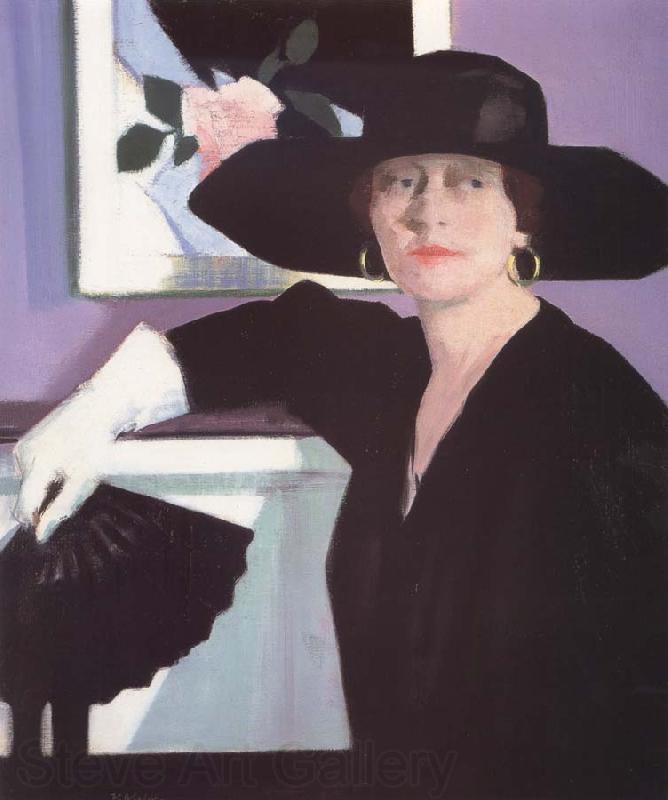 Francis Campbell Boileau Cadell Portrait of a Lady in Black Spain oil painting art